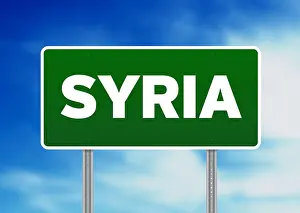 Crossroads Prints: Syria Highway Sign