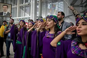 Sing Prints: Syrian people sing pathriotic songs at the 2017 World Festival of Youth