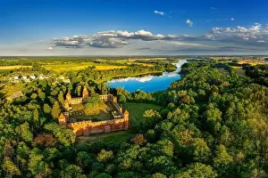 Masuria Prints: Szymbark in Masuria-Ruins of the Gothic castle of the Pomesanian chapter