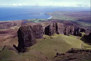 Isle Of Skye Prints: The table plateau Scotland Isle Of Skye Trotternish impressive features of the Quiraing