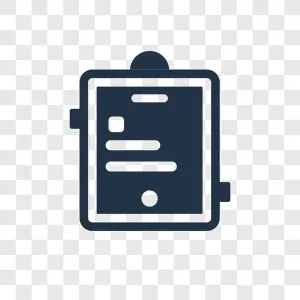 Smart Prints: Tablet vector icon isolated on transparent background, Tablet transparency logo concept