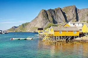 Images Dated 5th July 2014: Taditional fishermen houses rorbu, Lofoten Islands, Norway