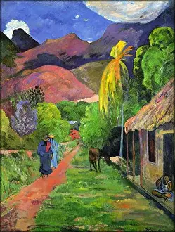 Tahiti Prints: Tahiti: Rue de Tahiti (Street in Tahiti)