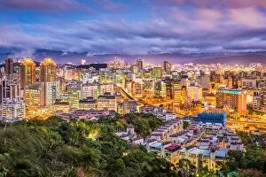 Images Dated 21st February 2017: Taipei City, Taiwan cityscape at dusk