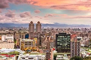 Images Dated 21st February 2017: Taipei, Taiwan city skyline in the Xinyi District at twilight
