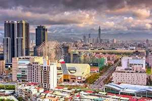 Taiwanese Prints: Taipei, Taiwan city skyline from the Zhongshan District in the afternoon