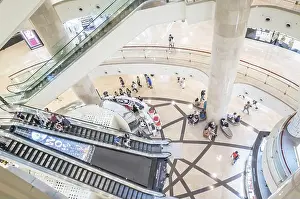 Taipei Prints: Taipei, Taiwan - May 12th, 2019: interior of the commercial in Taipei 101 Shopping Mall