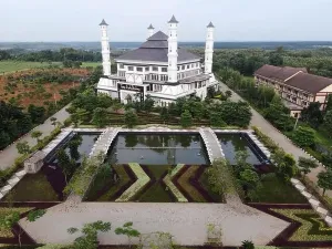 Top Road Prints: Tajug Gede Cilodong Mosque panorama view Largest Mosque in Purwakarta