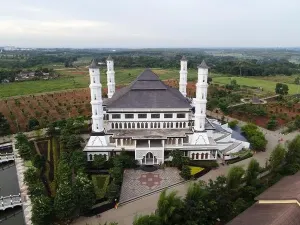 Top Road Prints: Tajug Gede Cilodong Mosque panorama view Largest Mosque in Purwakarta