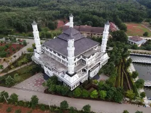 Top Road Prints: Tajug Gede Cilodong Mosque panorama view Largest Mosque in Purwakarta