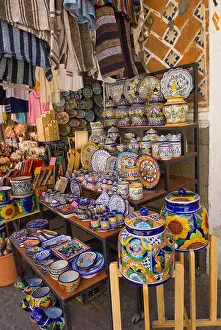 Mexican Art Prints: Talavera pottery in Puebla, Mexico