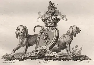 Robinson Prints: TALBOT: Coat of Arms. Heraldry, antique print 1790
