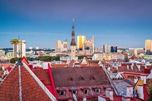 Cityscape Collection: Tallinn, Estonia old town and skyline