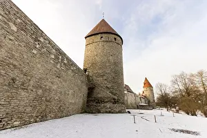 Baltic Prints: Tallinn, Estonia. The walls and towers of the Old Town of Tallinn