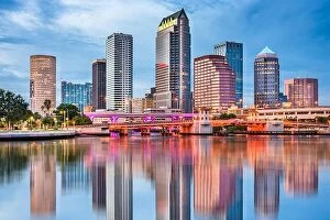 Images Dated 23rd July 2017: Tampa, Florida, USA downtown skyline