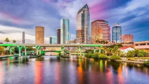 Tampa, Florida, USA downtown skyline on the Hillsborough River