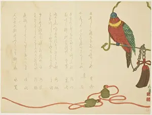 Bells Prints: Tanaka Shutei. Parrot and Bells