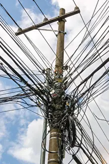 Disorder Prints: tangle of electrical wires in Sao Paulo, Brazil