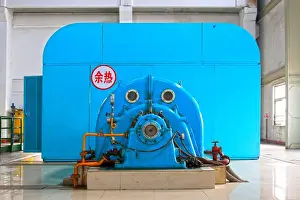 Control Prints: TANGSHAN - JUNE 18: Turbine waste heat power generation system