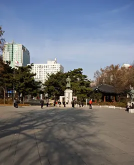 South Korea Prints: Tapgol or Pagoda Park, Seoul, South Korea
