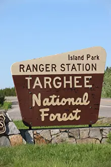 State Park Prints: Targhee National Forest sign Idaho USA