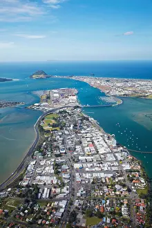 Expressway Prints: Tauranga, Tauranga Harbour, and Mount Maunganui (in distance)