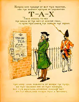Tax on Tea, Colonists learn of the Tea Act of 1773 which led to The Boston Tea Party rebellion on 16th December 1773