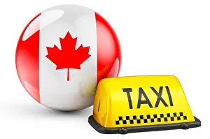 Booking Prints: Taxi service in Canada concept