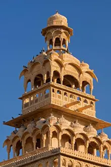 Mandir Prints: Tazia Tower Badal Vilas Mandir Palace Jaisalmer Rajasthan India