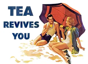 Pictures Prints: Tea Revives You, 1939 poster from the Empire Marketing Board for the refreshing qualities of the English drink