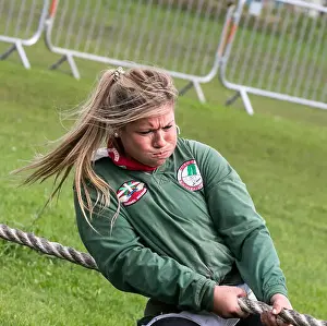 Teamwork, rope challenge, sporting event at Southport