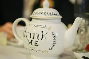 Themed Prints: teapot with drink me written on. Mad hatter's tea party