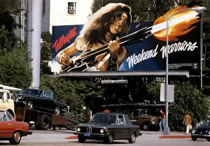 Blvd Prints: Ted Nugent billboard for the record Weekend Warriors on the Sunset Strip in Los Angeles