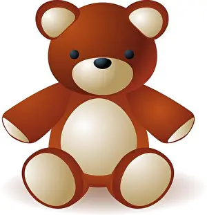 Softness Prints: teddy bear sitting cartoon illustration