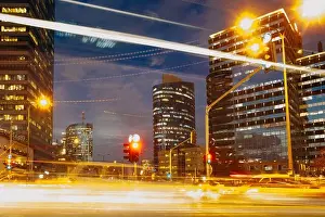 Brake Prints: Tel Aviv At Night, Skyscraper Construction Sites and traffic In Tel aviv