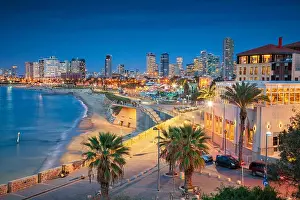 Tel Aviv Skyline. Cityscape image of Tel Aviv, Israel during sunset