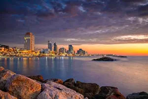 Tel Aviv Skyline. Cityscape image of Tel Aviv, Israel during sunset