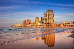 Tel Aviv Skyline. Cityscape image of Tel Aviv, Israel during sunset