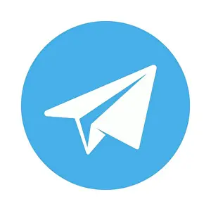 Folded Prints: Telegram icon social media icon White paper plane on blue background. Vector illustration