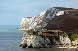 Sea Stacks Prints: Telephoto View looking towards Freshwater Bay and Highdown Cliffs