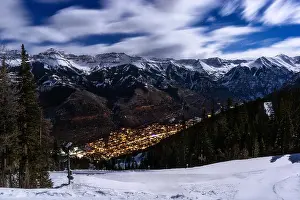 Moonlight Prints: Telluride, Colorado and the San Juan Mountains under moonlight after a winter snow storm