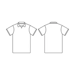 Collar Prints: Template jersey collar vector illustration flat design outline template clothing collection
