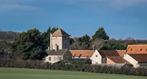 Knights Prints: Temple Bruer, Sleaford, Lincolnshire - The 12th century Knights Templar preceptory tower or The Temple Bruer Preceptory