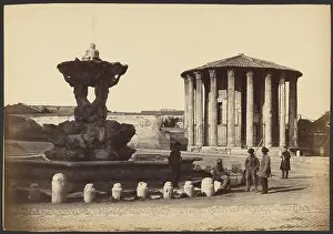 Vesta Prints: Temple of Vesta, Rome. Gioacchino Altobelli (Italian, 1814 - about 1879)