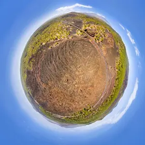 360 Degree View Prints: Tenerife El Teide Volcano Aerial 360° Little Planet