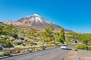 Images Dated 7th December 2014: Tenerife - the Road TF-24, Teide National Park, Canary Islands, Spain