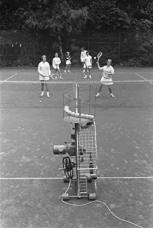 1963 Prints: Tenniskanon in the Netherlands at tennisclub Zandvoort Date: 25 July 1963 Location: Noord-Holland