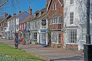 Tea Room Prints: Tenterden Kent England Cafe and Shops High Street