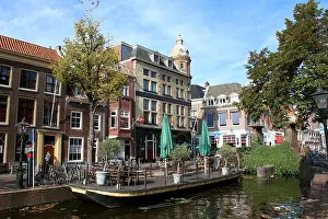 Having Fun Prints: Terrace of the English Pub at Rapenburg main canal in Leiden