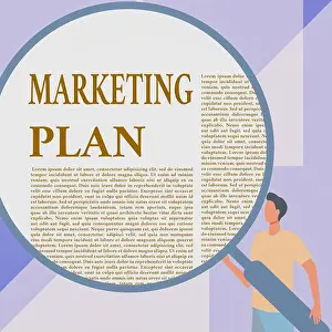 Business Marketing Prints: Text caption presenting Marketing Plan